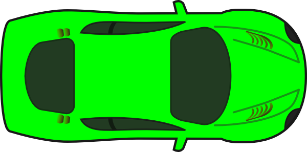 Clip Art Library Library Race Car Top Down Clipart - Car Top Down Png (600x297), Png Download