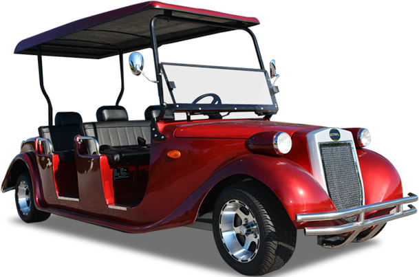 The Trend In America Wherein The Use Of Golf Cars Or - Antique Car (609x403), Png Download