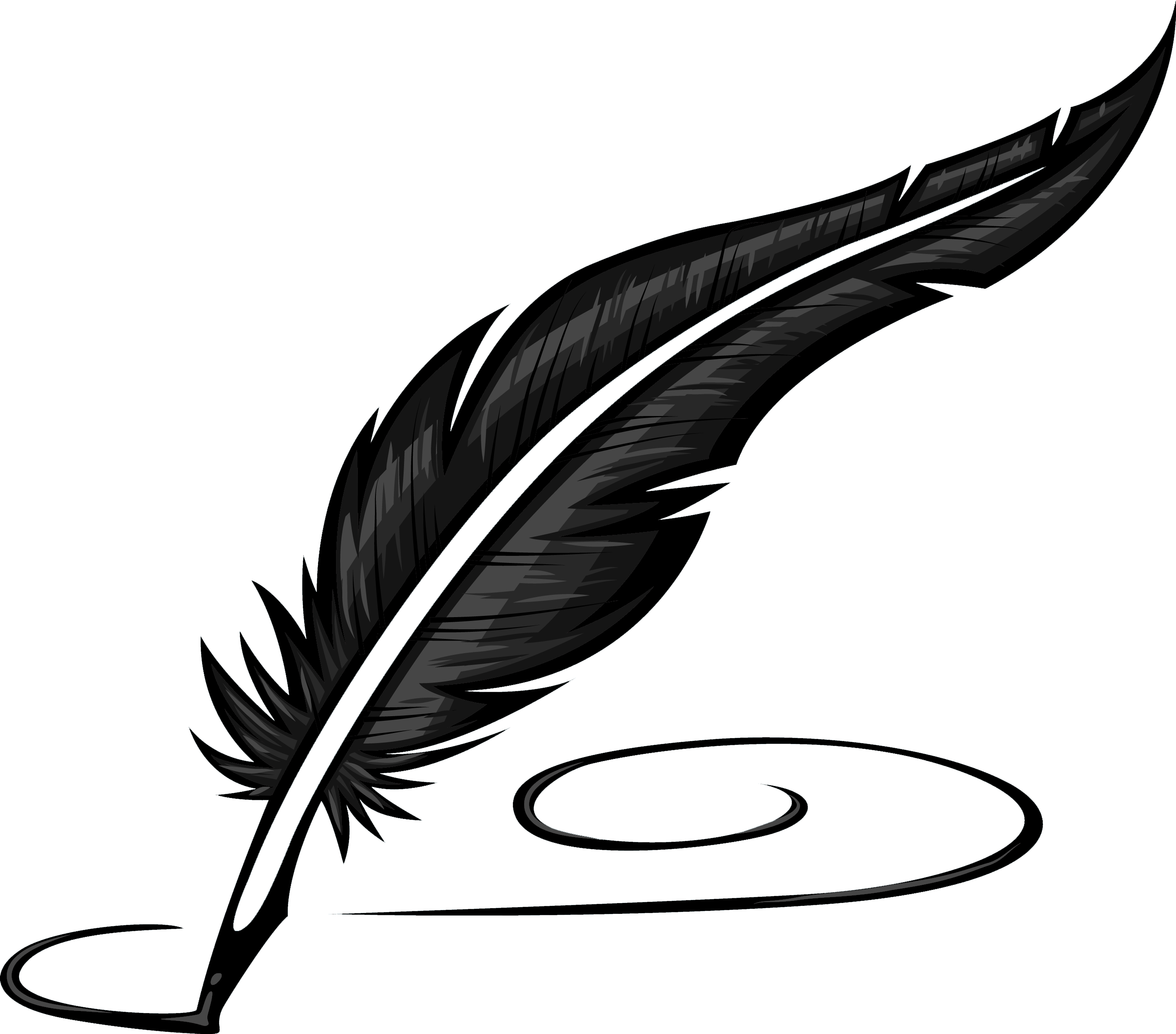 Writing Literature Feather - Quill Pen Clipart (2800x2463), Png Download