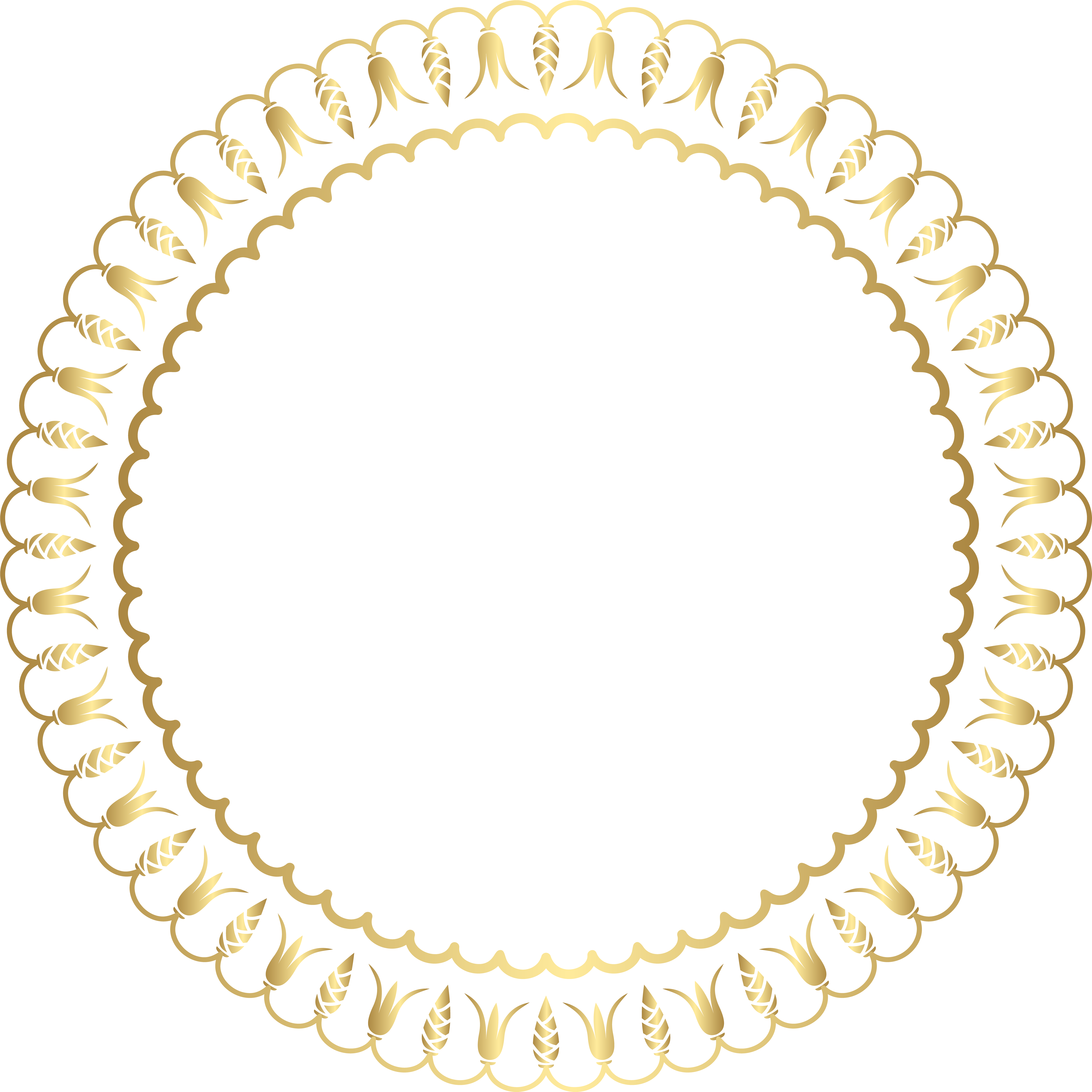 Decorative Round Border Frame Png Clip Art Gallery (8000x7999), Png Download