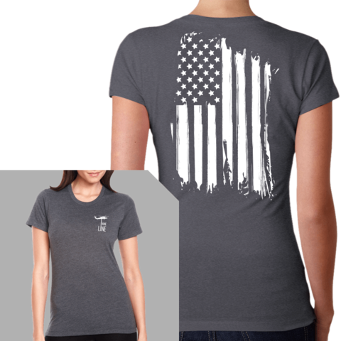 American Ladies T-shirt - Nine Line T Shirts (480x480), Png Download