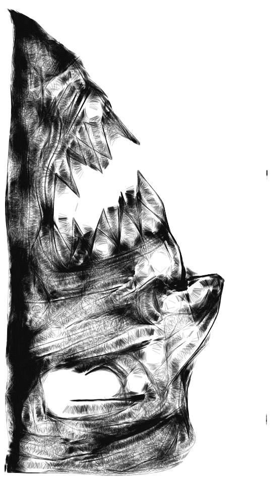 Aliens With Jaws As Swords - Sketch (540x960), Png Download