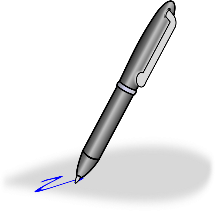 Feather Pen Clip Art - Clip Art Of Pen (800x711), Png Download