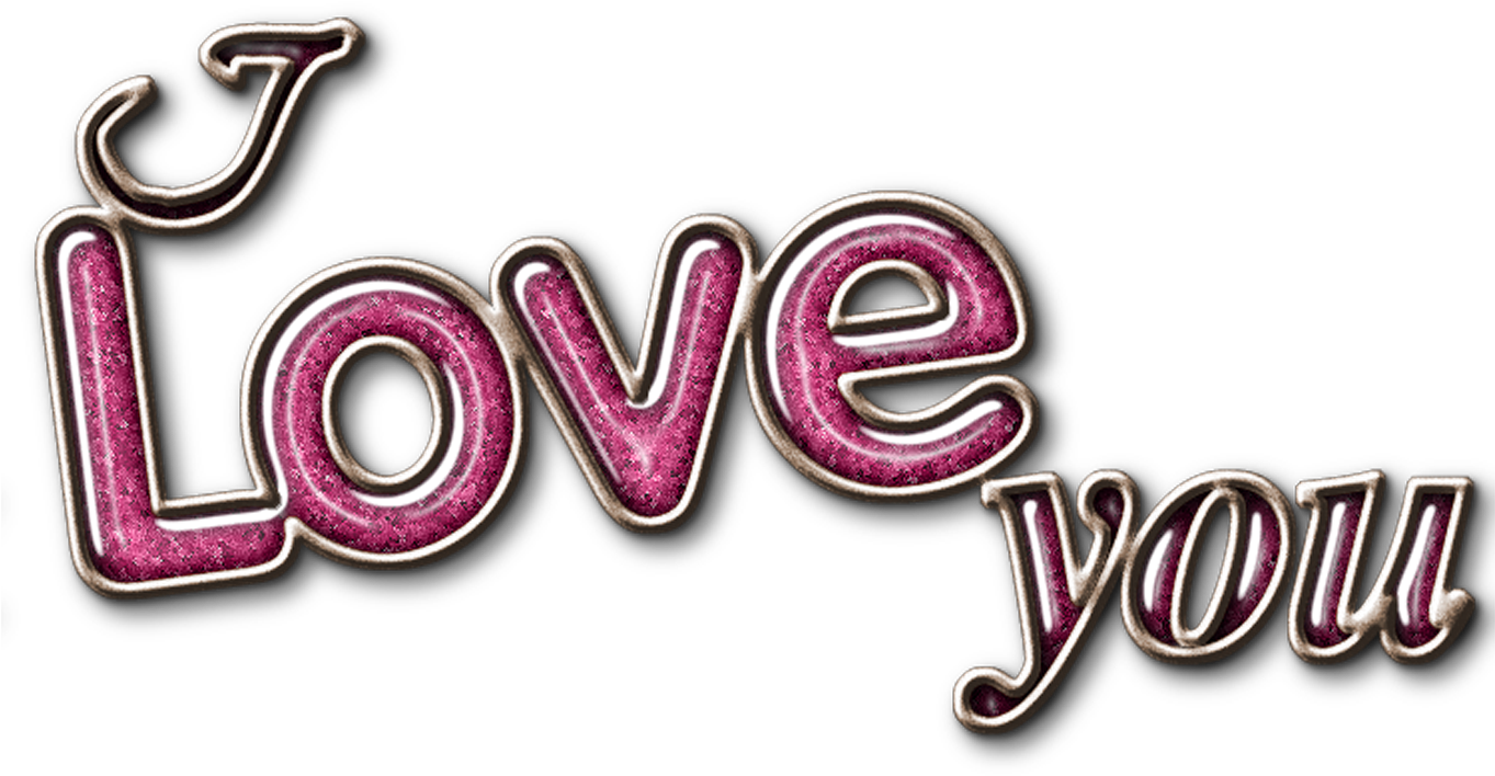 Love You Transparent Background Icon (1387x747), Png Download