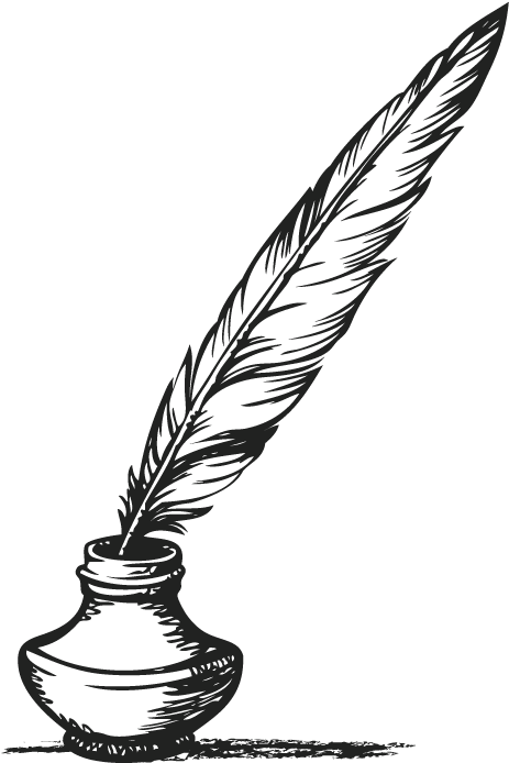 Feather Clipart Pen And Ink - Quill (800x751), Png Download