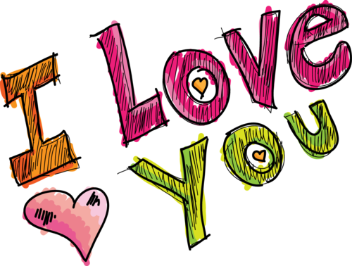Download - Clipart I Love You Png (500x378), Png Download