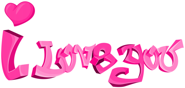 I Love You Png Transparent Clip Art - Love You Graffiti (600x288), Png Download