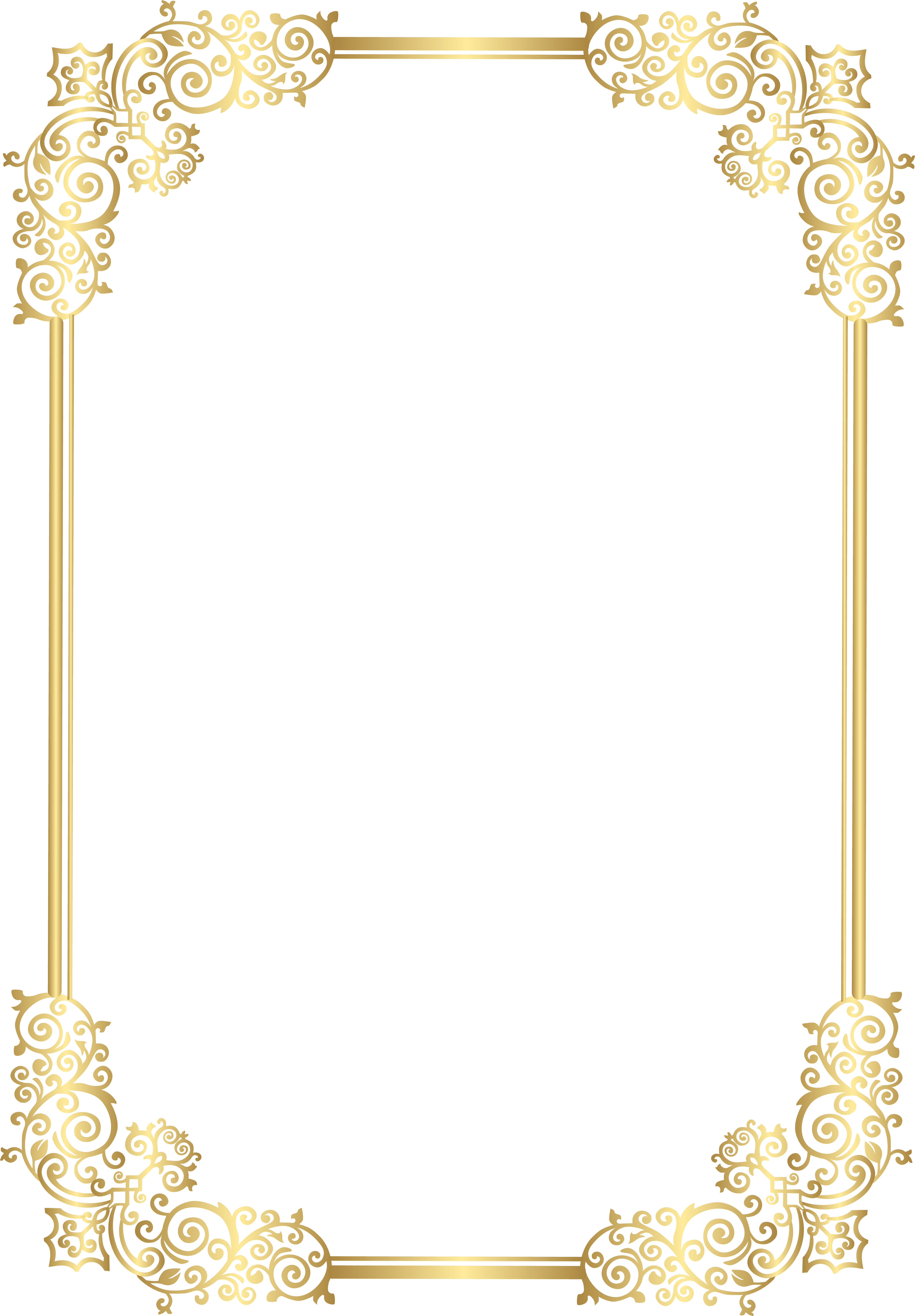 Border Clip Art Png Image Gallery Yopriceville - Decorative Border For Photo Frame (5562x8000), Png Download