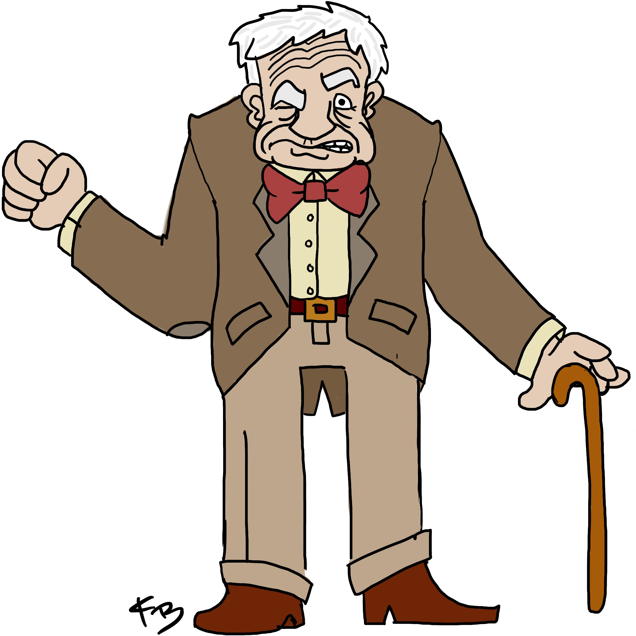 Old Man Transparent Background Png - Old Man Cartoon Png (2518x2444), Png Download