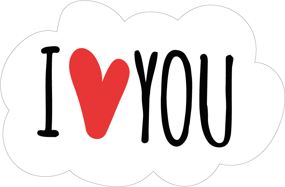 I Love You - Sticker (1000x1000), Png Download