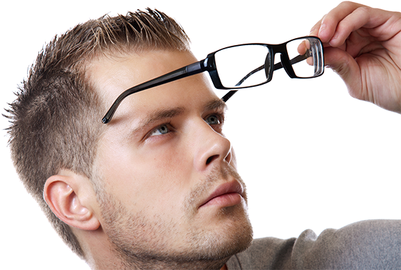 Reglaze Your Glasses - Man In Glasses Png (600x388), Png Download