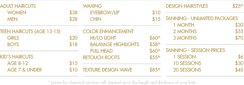 Haircut And Color Prices - Elegance And Design Studio (943x329), Png Download