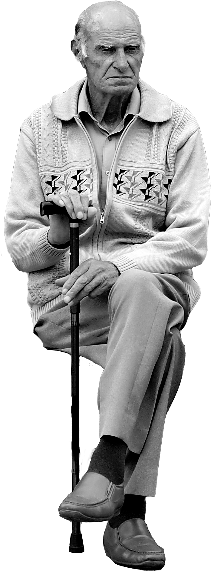 Old Man Sitting - Old Man Sitting Png (807x1974), Png Download