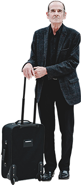 Man With Luggage Png (278x480), Png Download