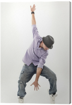 Hip Hop Dancer Isolated Over White Background Canvas - Hip Hop Music (400x400), Png Download