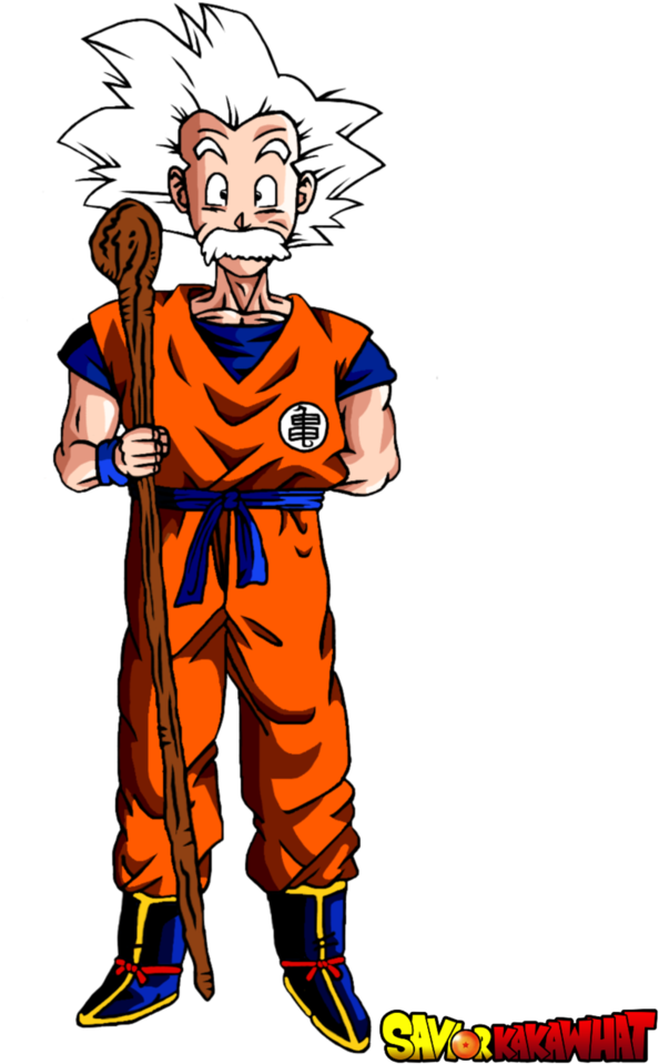 Old Man Goku By Saviorkakawhat On Deviantart Png Royalty - Akira Toriyama Old Goku (772x1034), Png Download