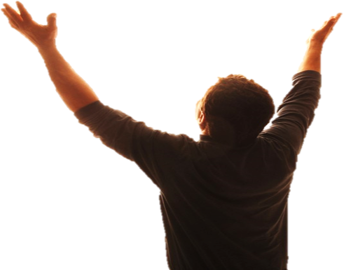 Hands Lifted Prayer - Hands Lifted In Prayer (912x630), Png Download