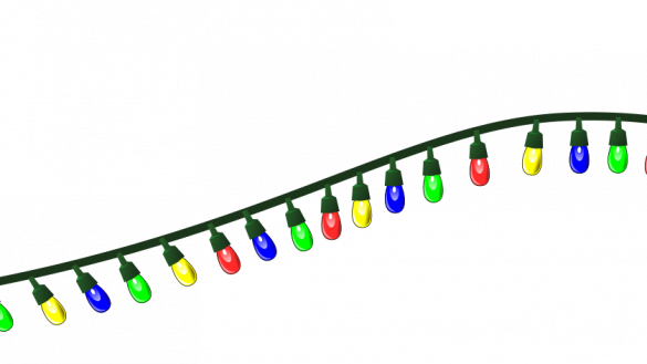 Chic Ideas String Tree - Christmas Lights Transparent Background (585x329), Png Download