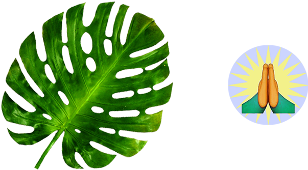 Monstera Prayerhands - Styleofles's Closet Statement Earrings (672x400), Png Download