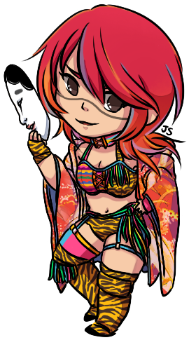 Nxt Chibi Asuka By Devi-moon - Asuka Fan Art Wwe (340x500), Png Download