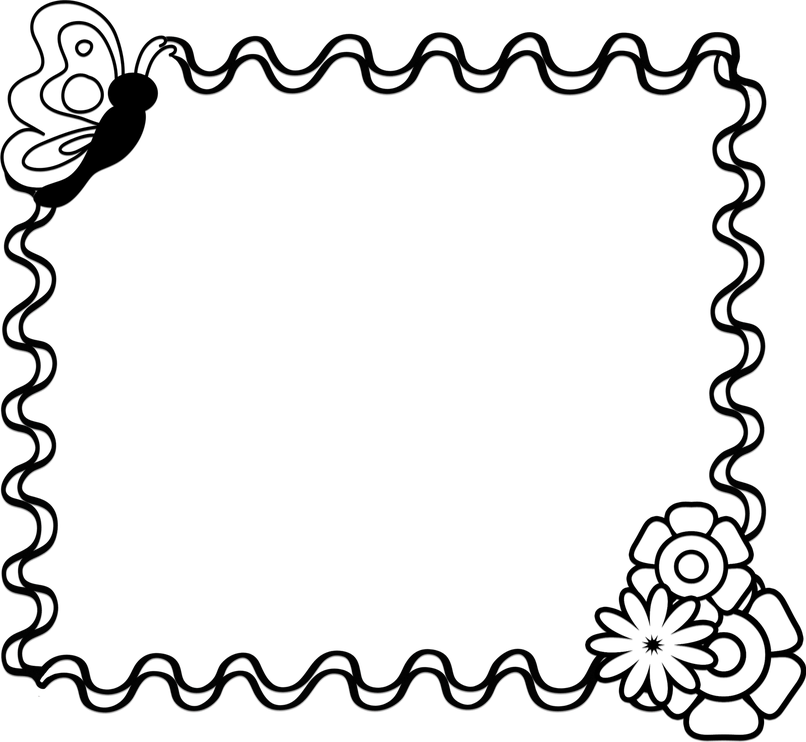 Free Borders Frames Frameswalls Org Border Png - Border Design Black And White (806x742), Png Download