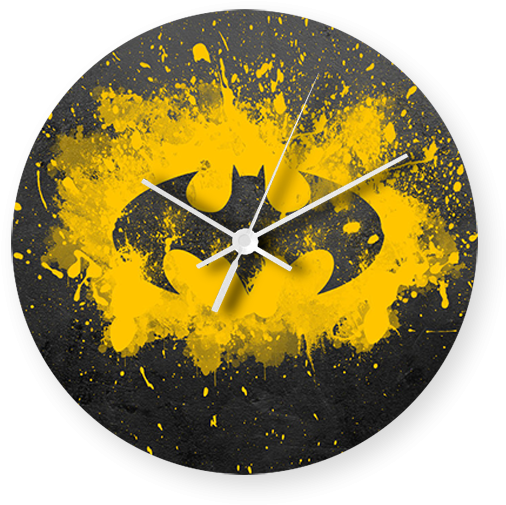 Batman Art Printed Wall Clock - Art (600x700), Png Download