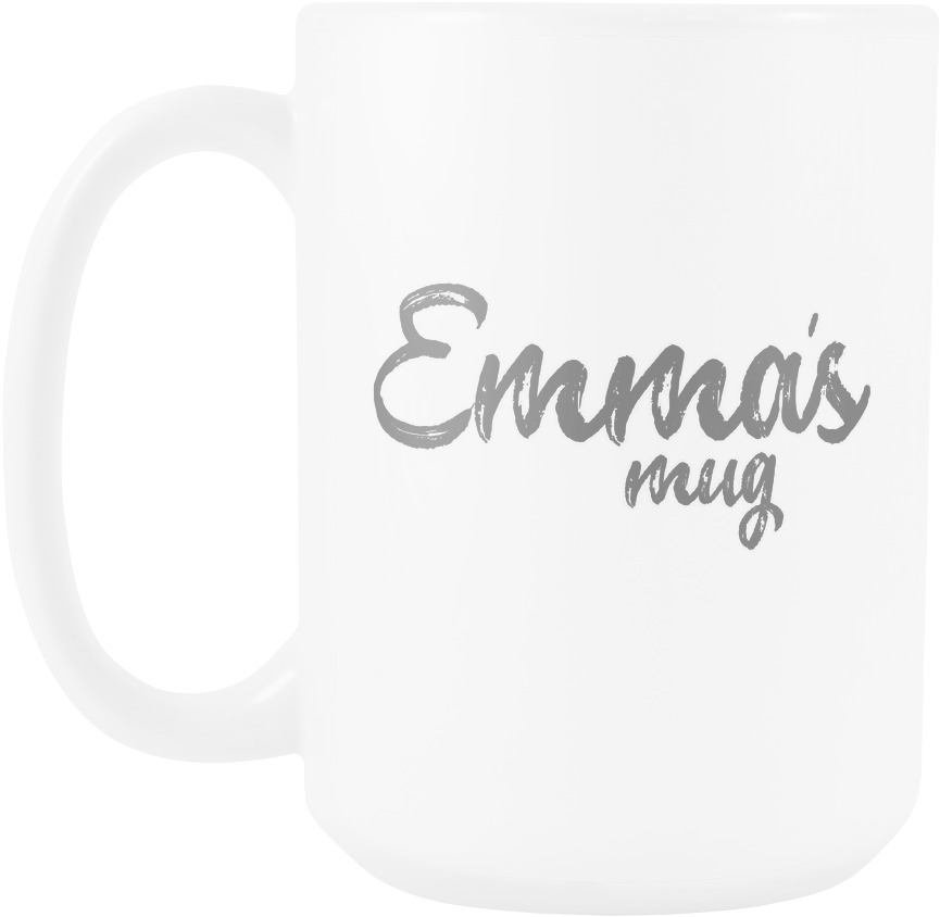 Emma 15oz White Mug - Mug (1024x1024), Png Download