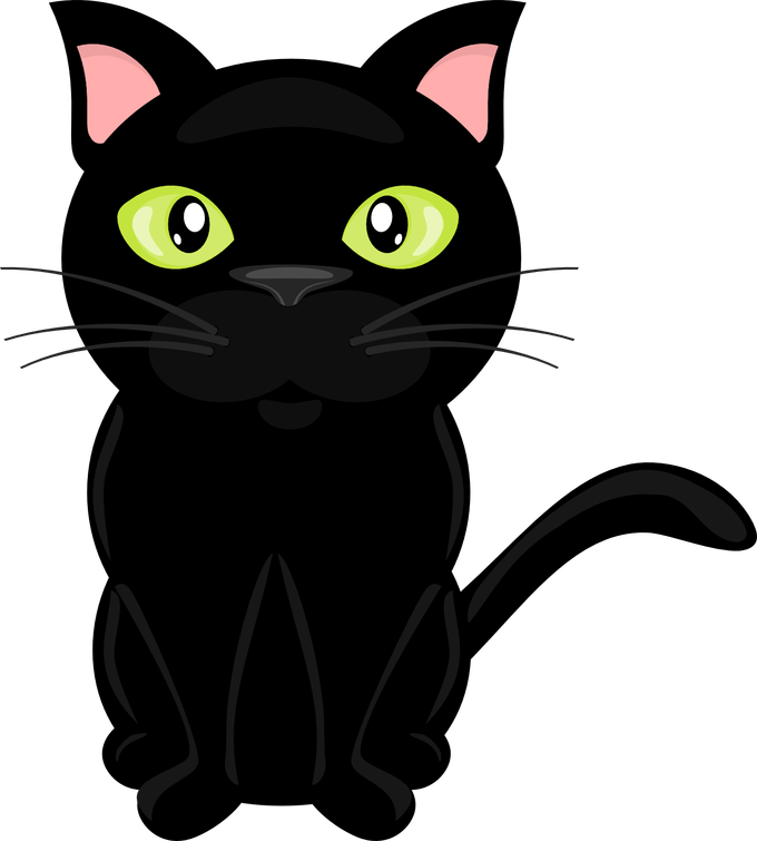 Clip Art Freeuse Download Cats Vector Real - Black Cat Clipart Png (680x755), Png Download