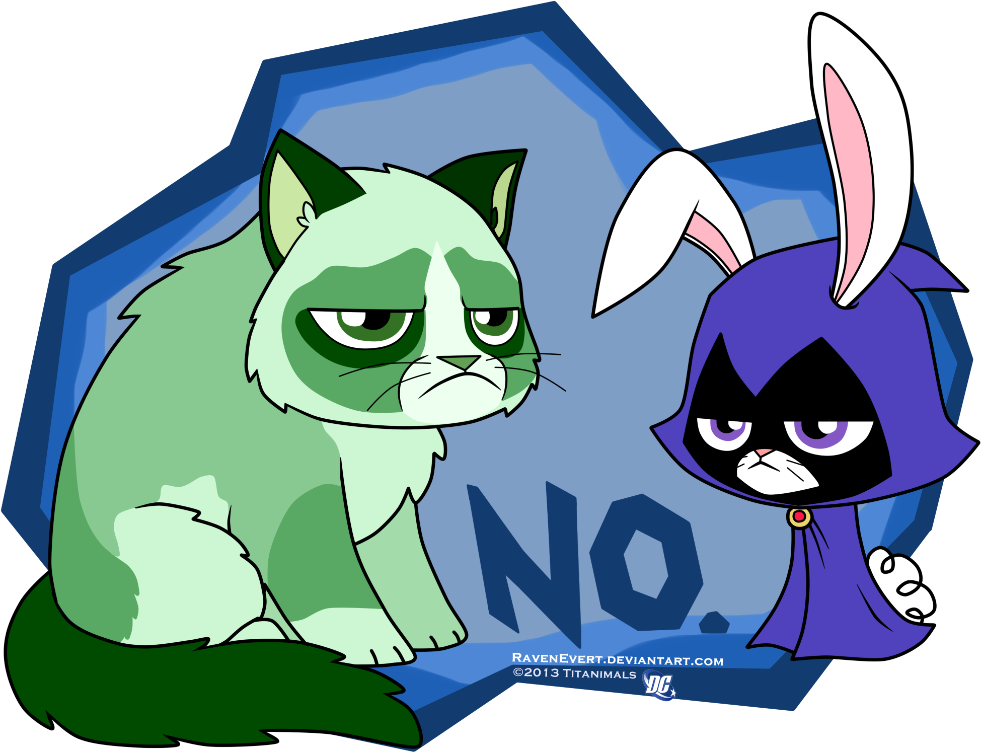 Grumpy Cat - Image - Beast Boy (2000x1508), Png Download