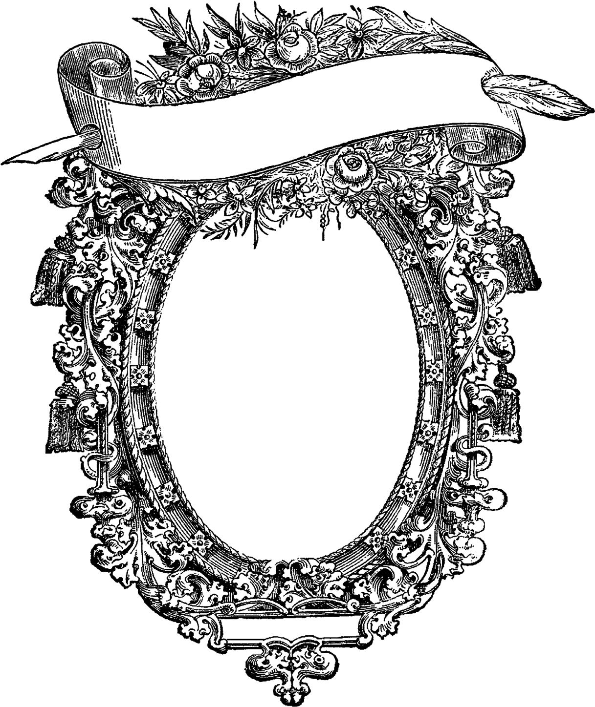 Digital Decorative Frame Downloads - Clip Art (1315x1600), Png Download