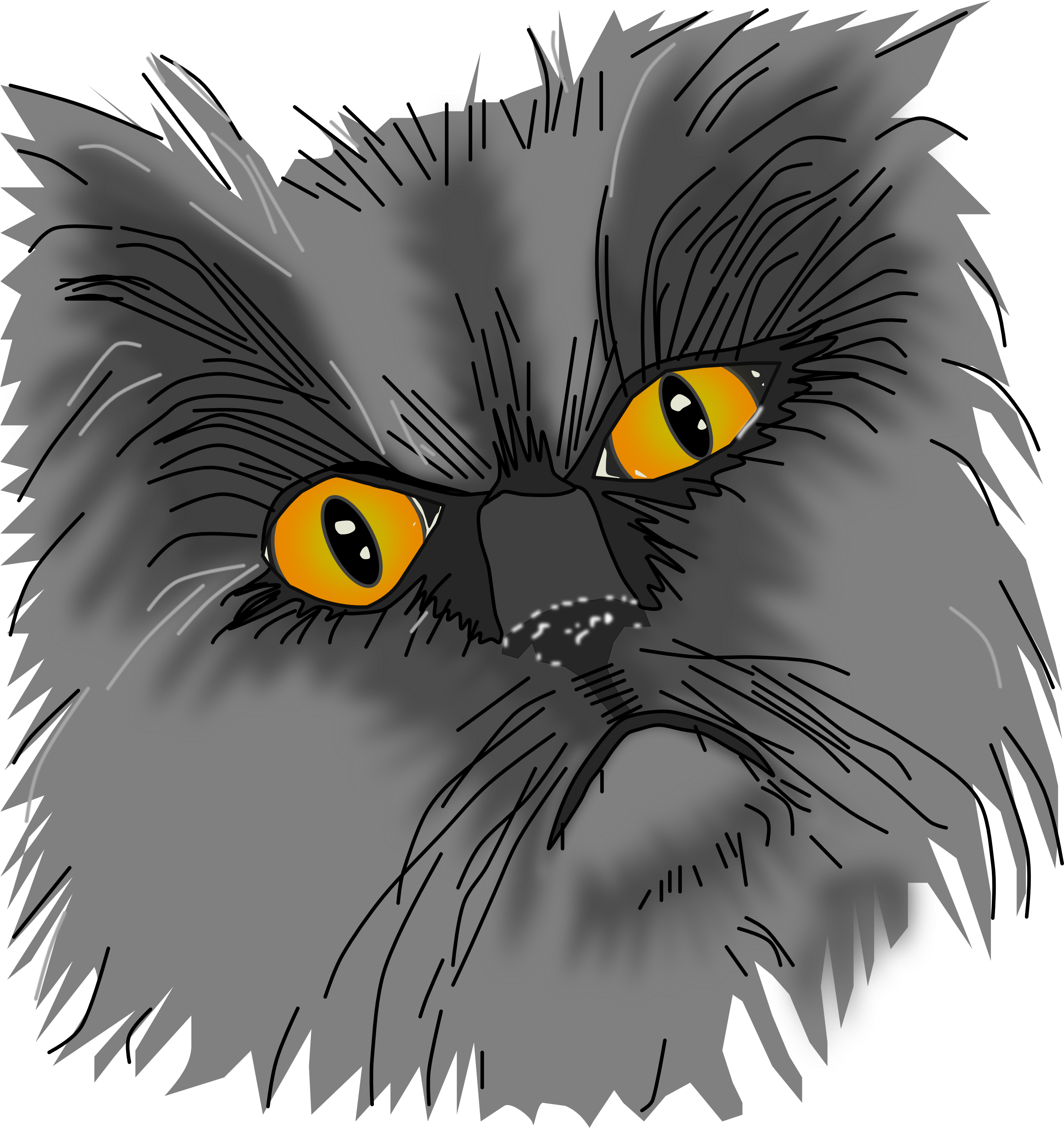 A Grumpy Cat Vector - Ein Mürrischer Katzenvektor Getränkeuntersetzer (3025x3165), Png Download