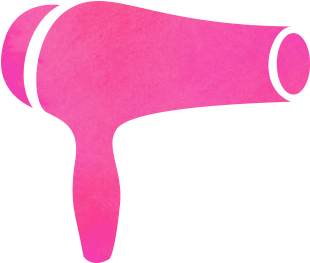Hair And Blow Out Services - Pink Blow Dryer Clipart (600x304), Png Download