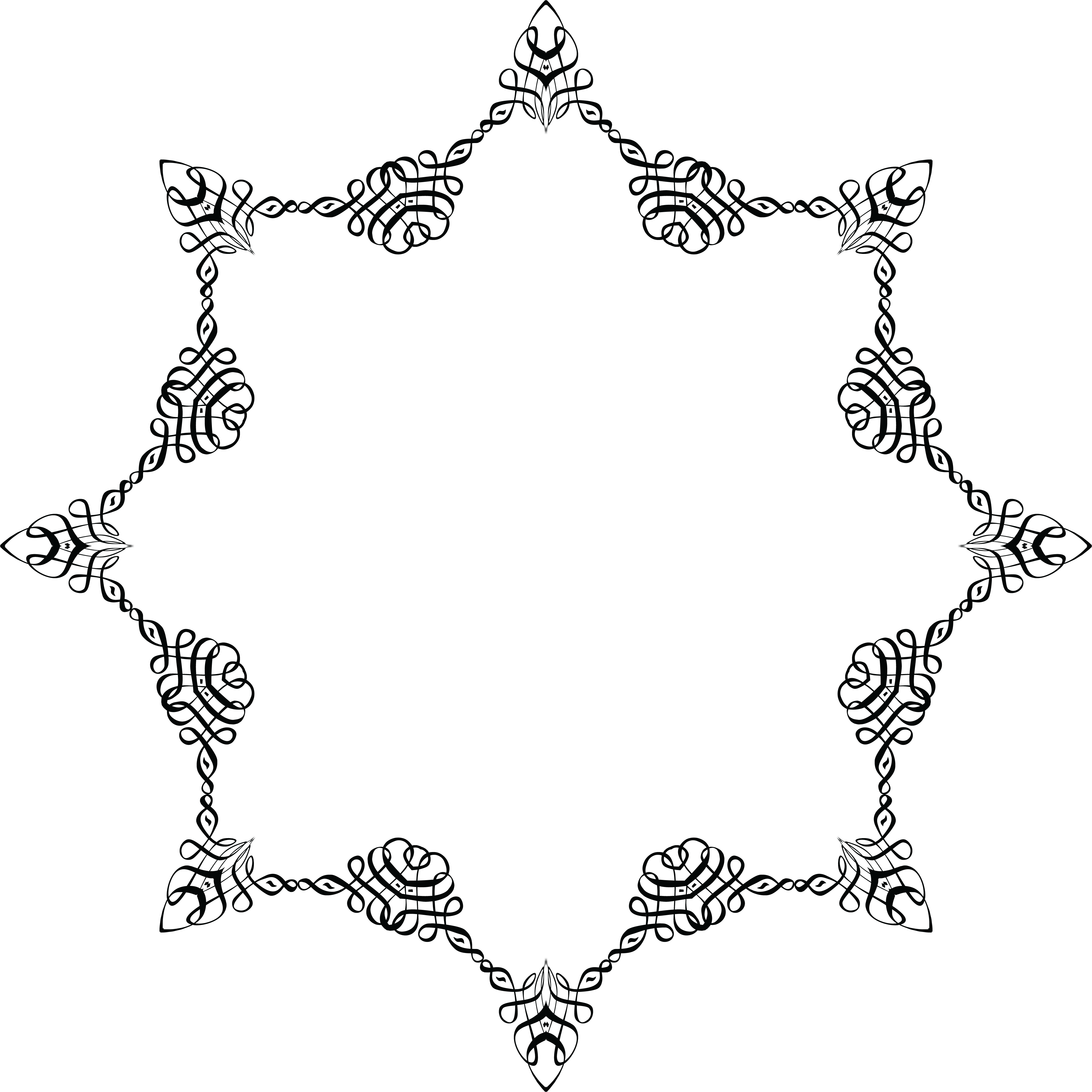 Scroll Paper White - Islamic Border Designs Png (4000x4000), Png Download
