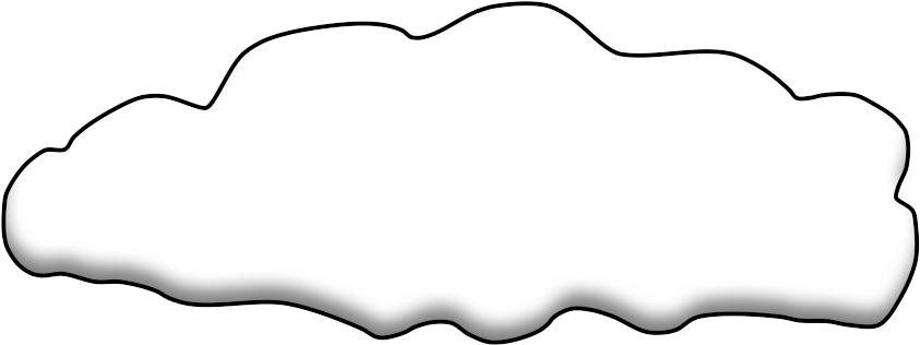 White - Clouds - Png - Monochrome (872x486), Png Download