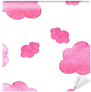 Pink Watercolor Clouds Background - Watercolor Cloud Png Pink (400x400), Png Download