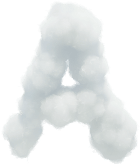 White Cloud Font - Letter (595x595), Png Download