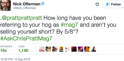 Chris Pratt Joking About His Penis Size With Nick Offerman - Questlove (543x283), Png Download