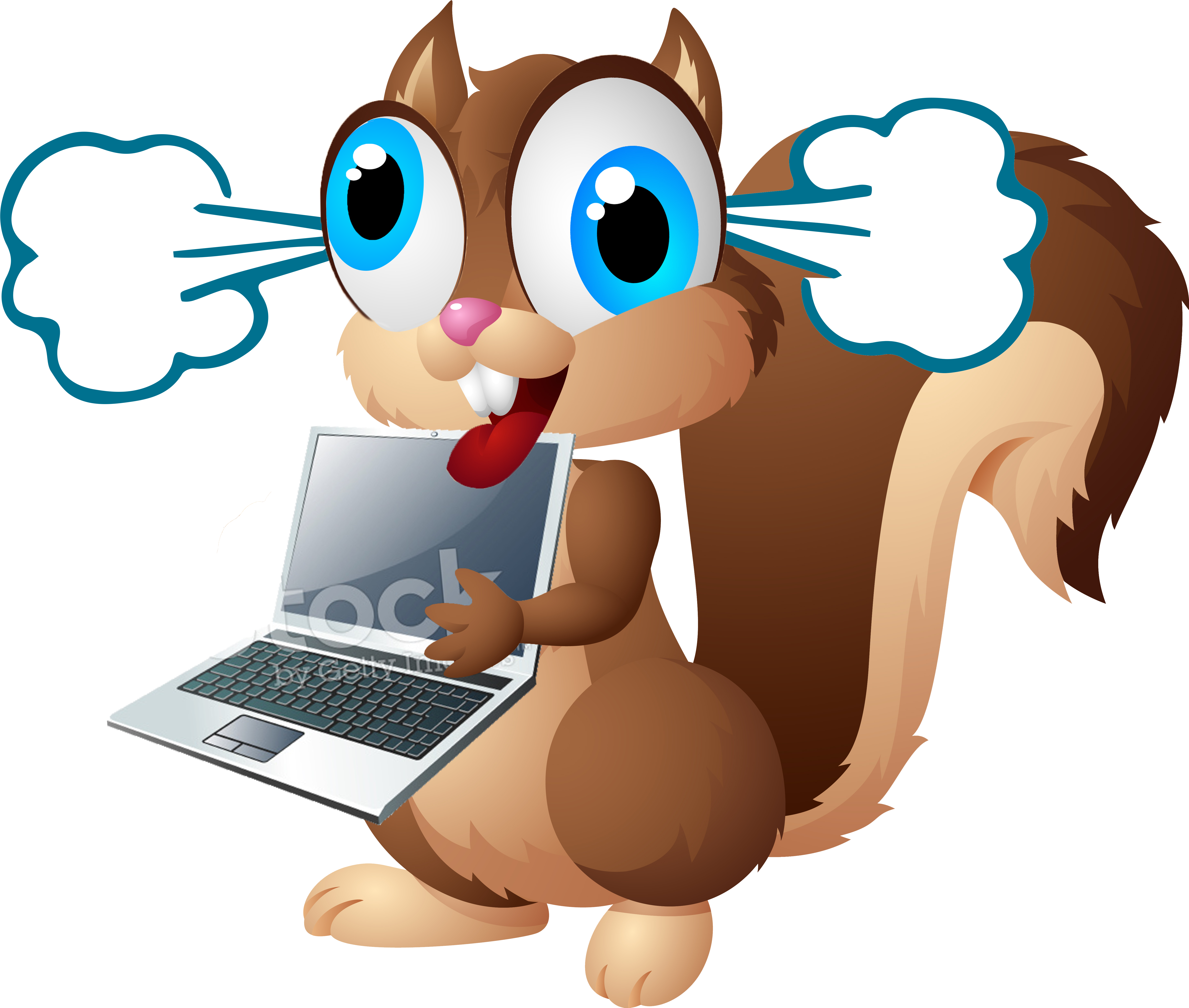 Display Crazy Squirrel Laptopsteam - Cartoon Squirrel (6529x4943), Png Download