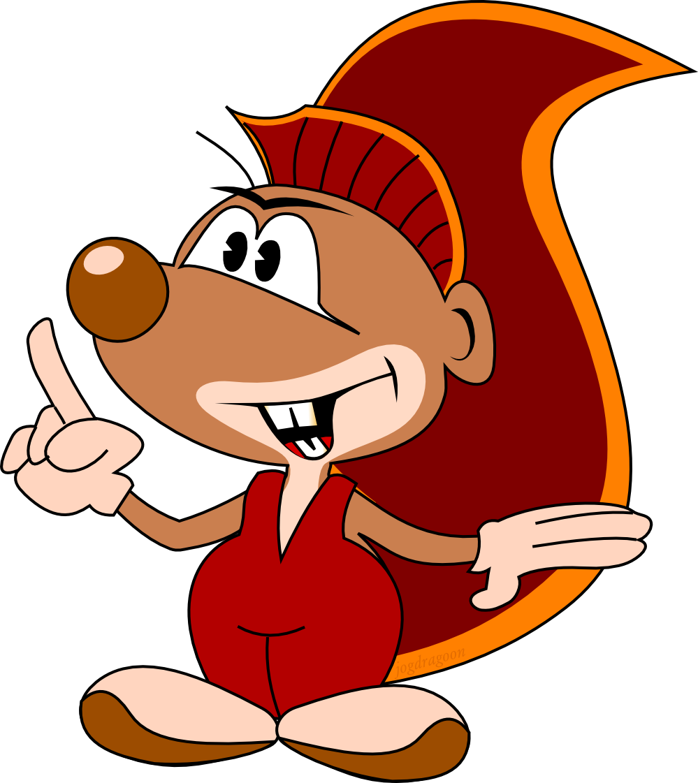 Funny Squirrel Clipart - Cartoon Clip Art Png (999x1121), Png Download