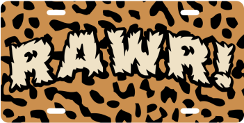 Leopard Print License Plate - Leopard (350x350), Png Download