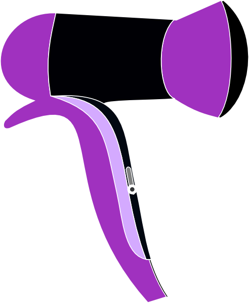 Clipart Freeuse Download Purple Rage Blow Clip Art - Clip Art Of Blow Dryer (492x599), Png Download