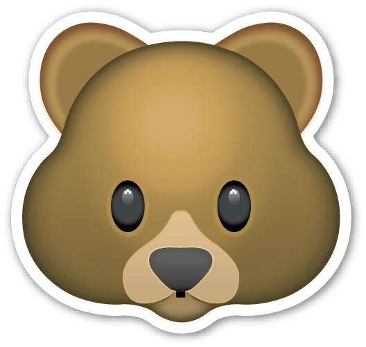 Bear Face - Bear Face Emoji T-shirt (528x501), Png Download