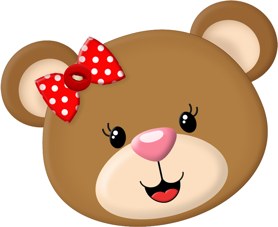 Clipart Bear Face - Tubes Ursinhos (1004x829), Png Download