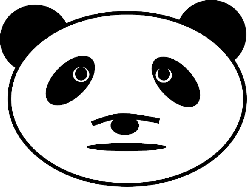 Mb Image/png - Panda Bear Cartoon Face (800x605), Png Download