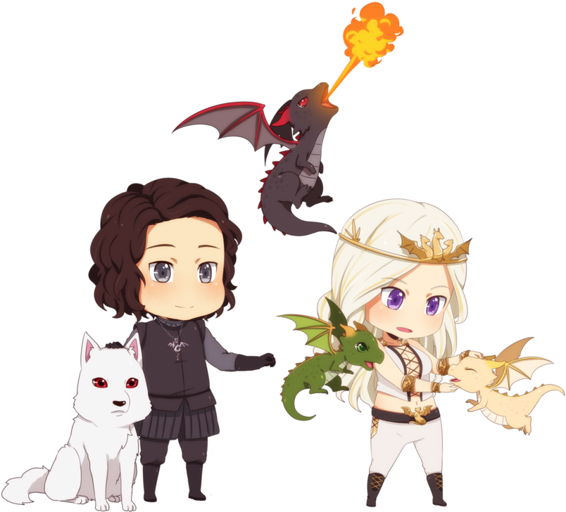 So It Turns Out, Dragons Are Cute Jon Snow, Daenerys - Daenerys E Jon Snow Fanart (932x857), Png Download