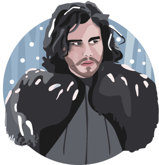 John Snow - Illustration (325x374), Png Download