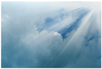 Ray Of Light Passes Through The Cloudy Sky Poster • - Cumulus (400x400), Png Download