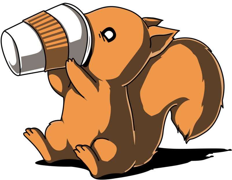 Coffee Squirrel (894x894), Png Download