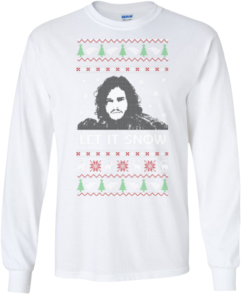 Jon Snow Ugly Christmas Shirts Let It Snow Hoodies - Christmas Jumper (1155x1155), Png Download