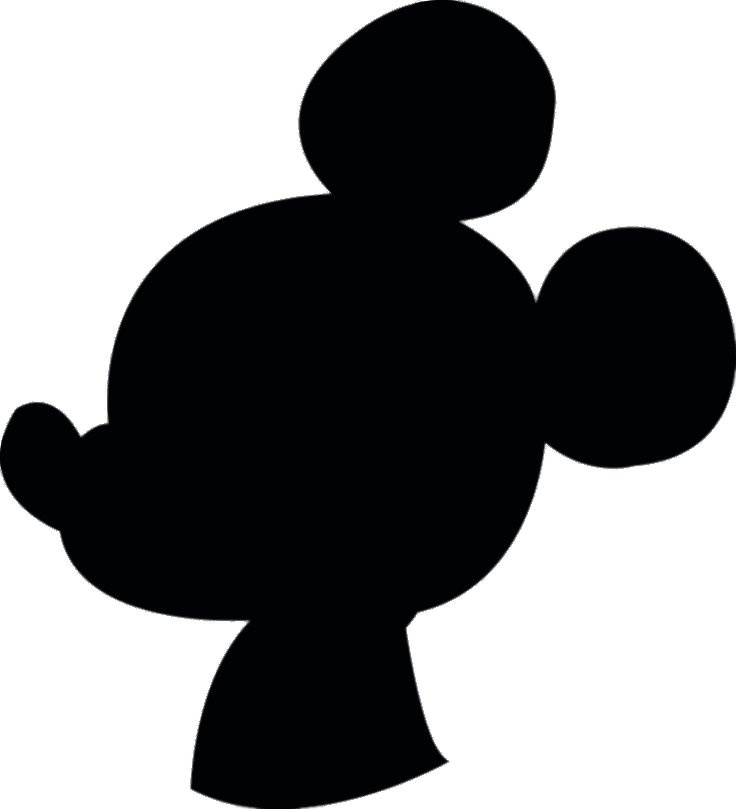 Download - Mickey Mouse Silhouette (736x809), Png Download